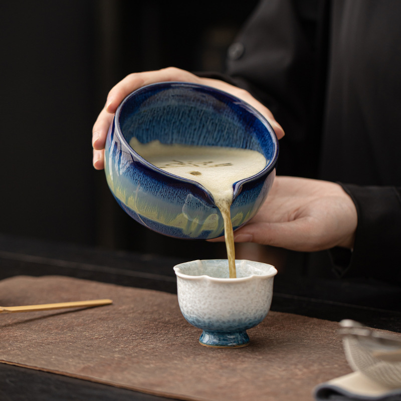 Yaobian Starry Sky Matcha Bát trà Bình trà Bộ đồ đứng Bình trà cổ điển sáng tạo Bình trà Giá đỡ Dụng cụ Matcha Phụ kiện trà