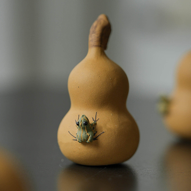 Vật nuôi trà phun nước cát tím Nghi Hưng đồ trang trí ếch bầu có thể nuôi Bộ trà chơi trà thủ công sáng tạo vật nuôi trà Fulu