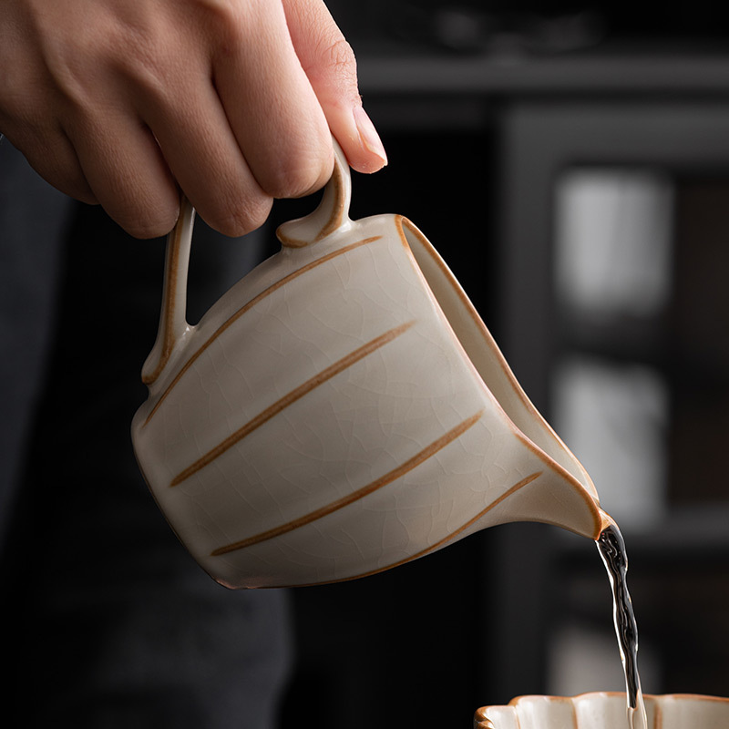 Cốc pha trà gia dụng dụng cụ pha trà cốc cốc Công bằng gốm Sứ cốc miệng dài cốc đồng phục Phụ Kiện Dụng cụ pha trà