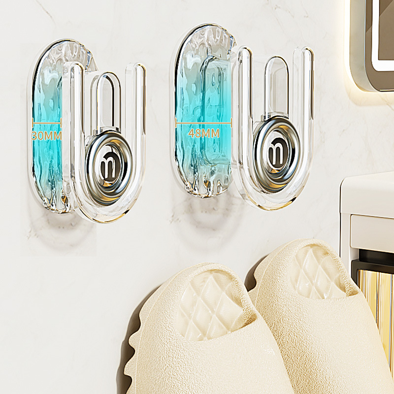 Giá treo dép họa tiết sông băng, Giá Treo Giày tường phòng tắm không đục lỗ, giá treo giày có thể thu vào treo tường phòng tắm