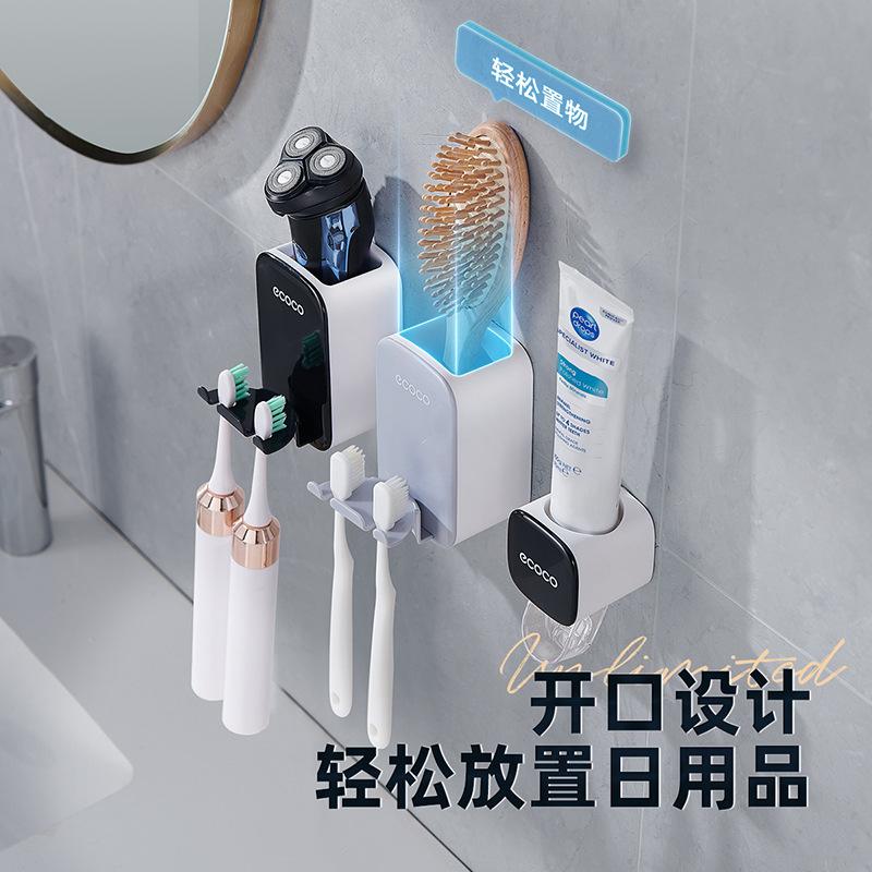 Giá để bàn chải đánh răng, cốc nước súc miệng không đục lỗ, cốc đựng đồ treo tường, Cốc đánh răng, giá để bàn chải điện treo tường