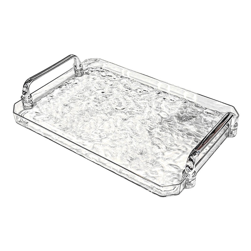 Khay cao cấp nhẹ nhàng gợn sóng nước cốc đựng đồ gia dụng hình chữ nhật cốc trà cốc nước cốc ly rượu Khay trà Thẩm mỹ viện cao cấp