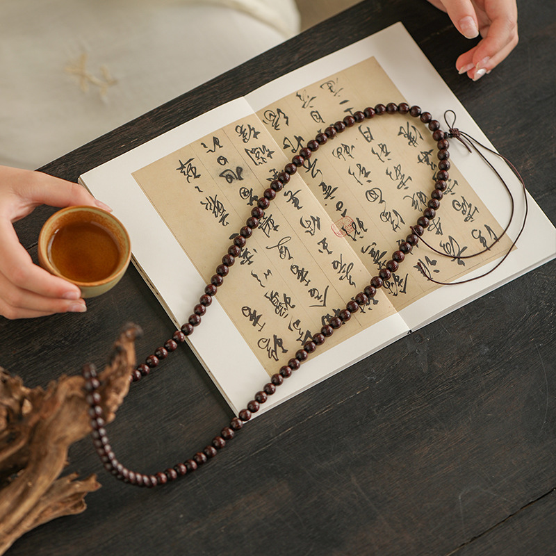 Vòng tay nhiều vòng tròn nguyên bản phong cách Trung Quốc nguyên bản dành cho nam và nữ Vòng tay bằng gỗ với hạt chuyển hạt đam mê
