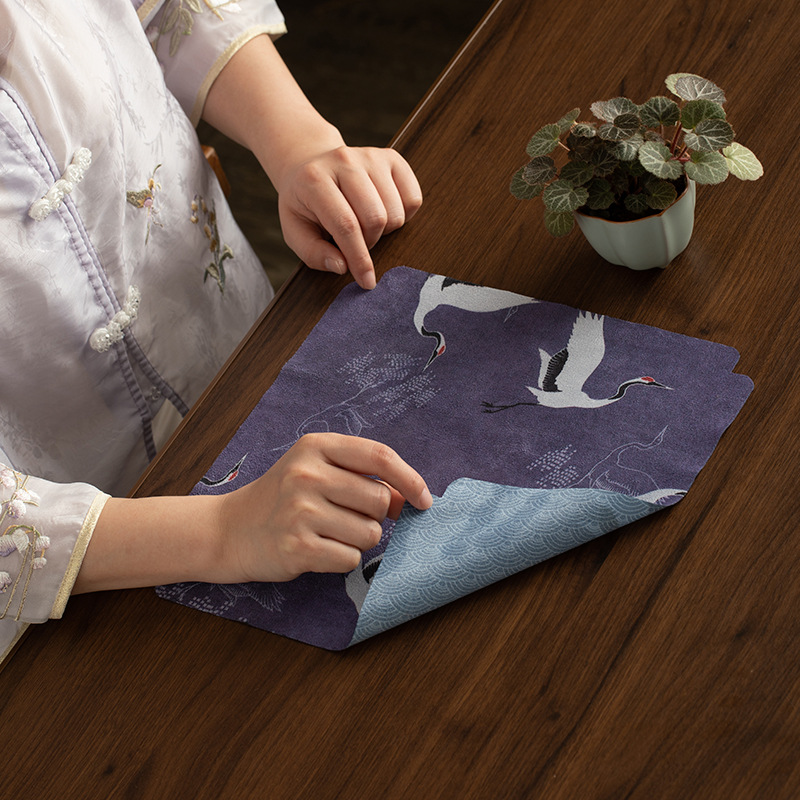 Khăn trà hai mặt mới, khăn trà cao cấp, khăn bộ trà thấm, bàn trà, khăn trải bàn trà, miếng vải, phụ kiện bàn trà bán buôn