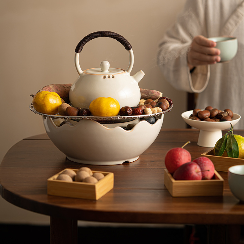 Lò nung gốm điện tráng men Soda Bộ trà bếp lò nướng ấm đun nấu khô gia dụng ấm đun nước ấm sức khỏe