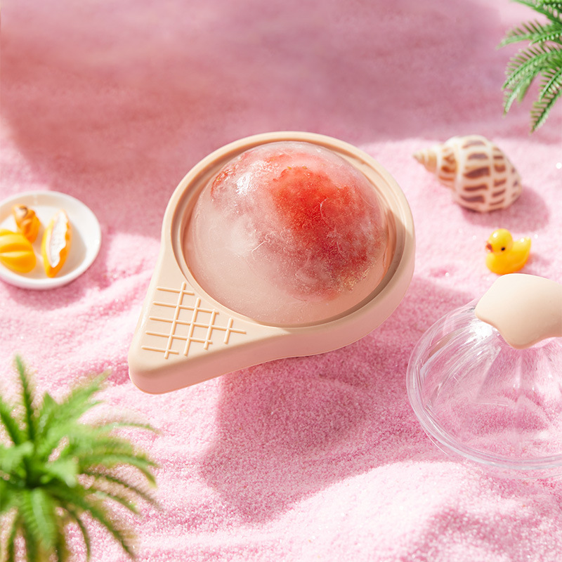 Kem Ice Hockey Khuôn thực phẩm Silicone cấp thiết bị làm đá Dụng cụ làm đá Big Ice Hockey Maker Large Tròn Ice