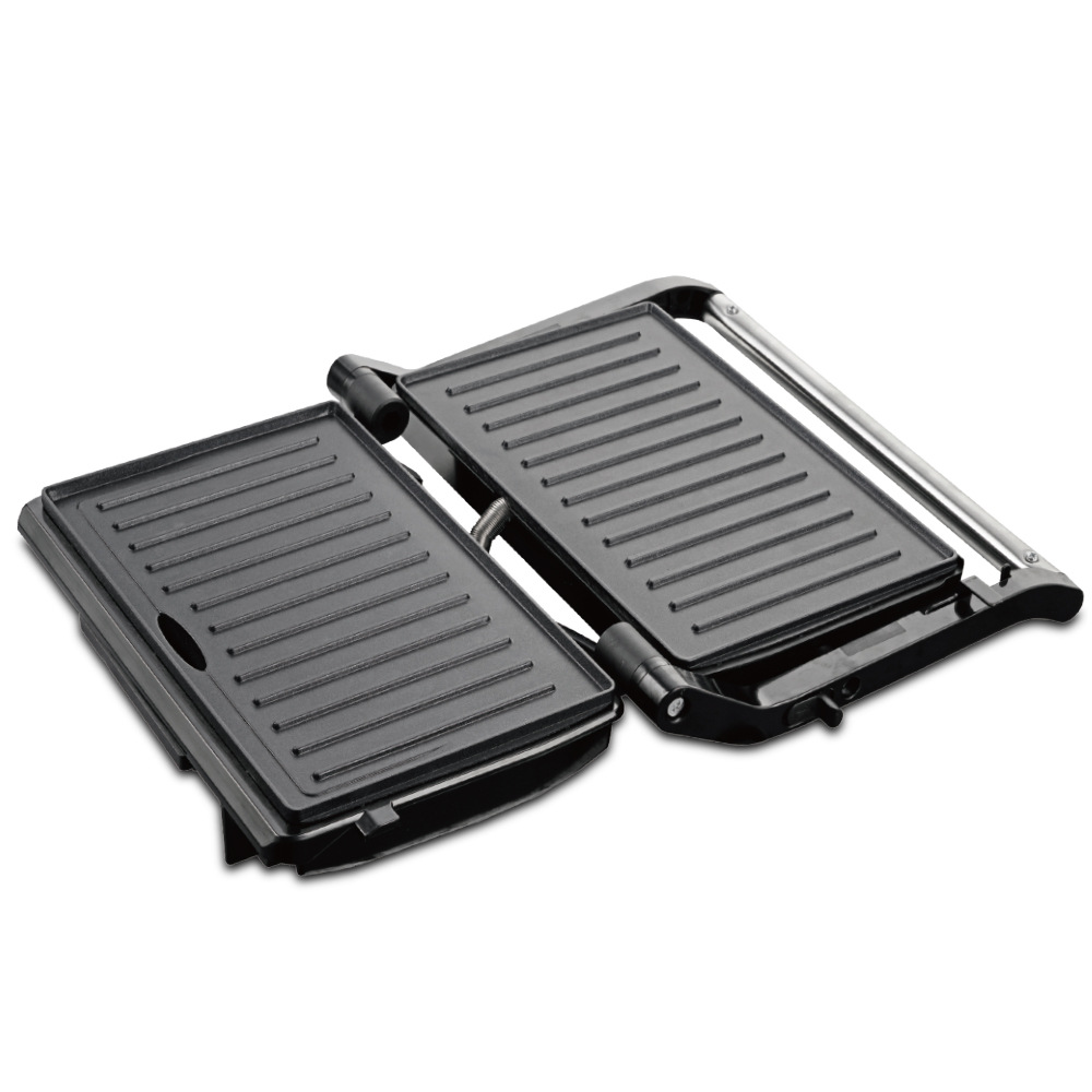 Máy làm bít tết 220V Panini Máy ăn sáng Máy nướng xúc xích thịt nướng bánh mì kẹp thịt nướng bánh mì kẹp