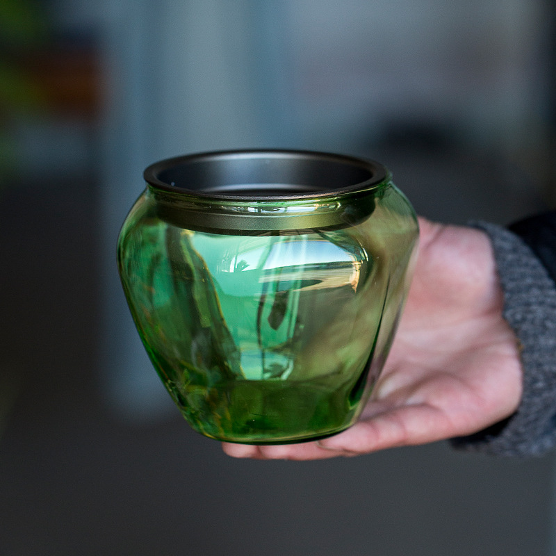 Ấm rửa trà thủy tinh nhiều màu sắc, bình đựng bã trà gia dụng, Thùng lọc bã trà kiểu Nhật, phụ kiện Bộ trà rửa nước