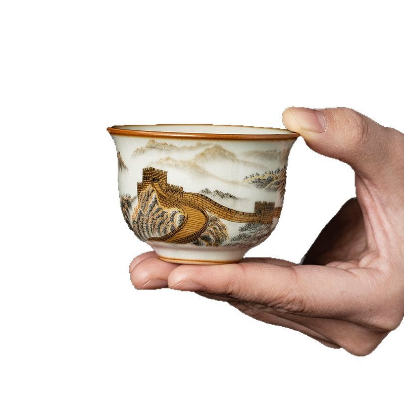 Cốc trà Vạn Lý Trường Thành Cốc chủ nhân cao cấp chuyên dụng cá nhân Cốc trà gốm sứ văn phòng gia dụng