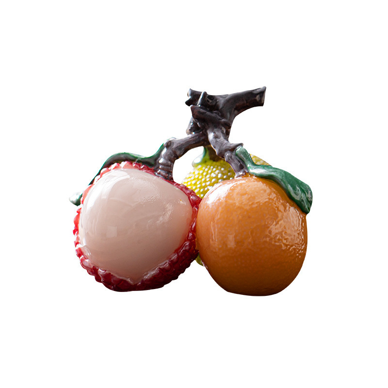 Đồ trang trí thú cưng trà vải thiều đổi màu có thể nâng cao dễ thương sáng tạo cá tính trà trái cây vui chơi phụ kiện bán buôn