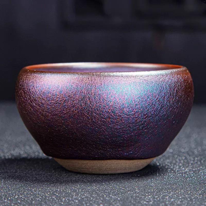 Ambilight No Foot Boo Jianzhan Chén trà Màu vàng Chén Kung Fu Master Cup Cốc đơn Cốc trà cá nhân cao cấp