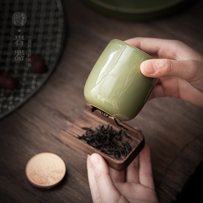 Bình trà gốm cổ điển, bình trà mini nhỏ, bình đóng gói trà rời kín cầm tay, bình đựng trà, bán buôn