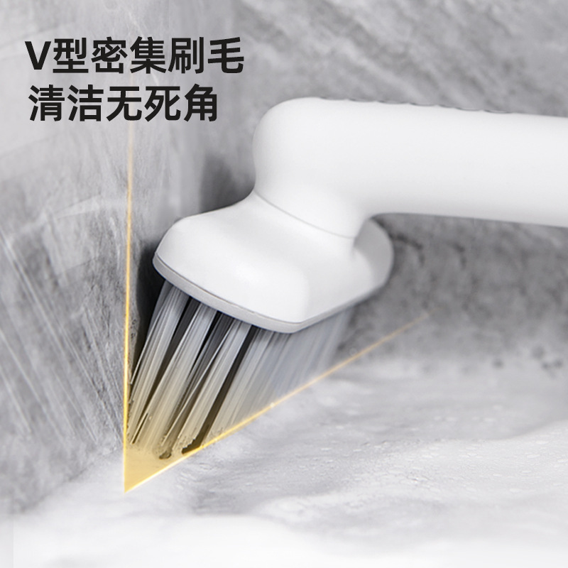 Bàn chải Yicoco không có góc chết, bàn chải nhà vệ sinh lông cứng, bàn chải xoay sàn, bàn chải làm sạch đường nối gạch