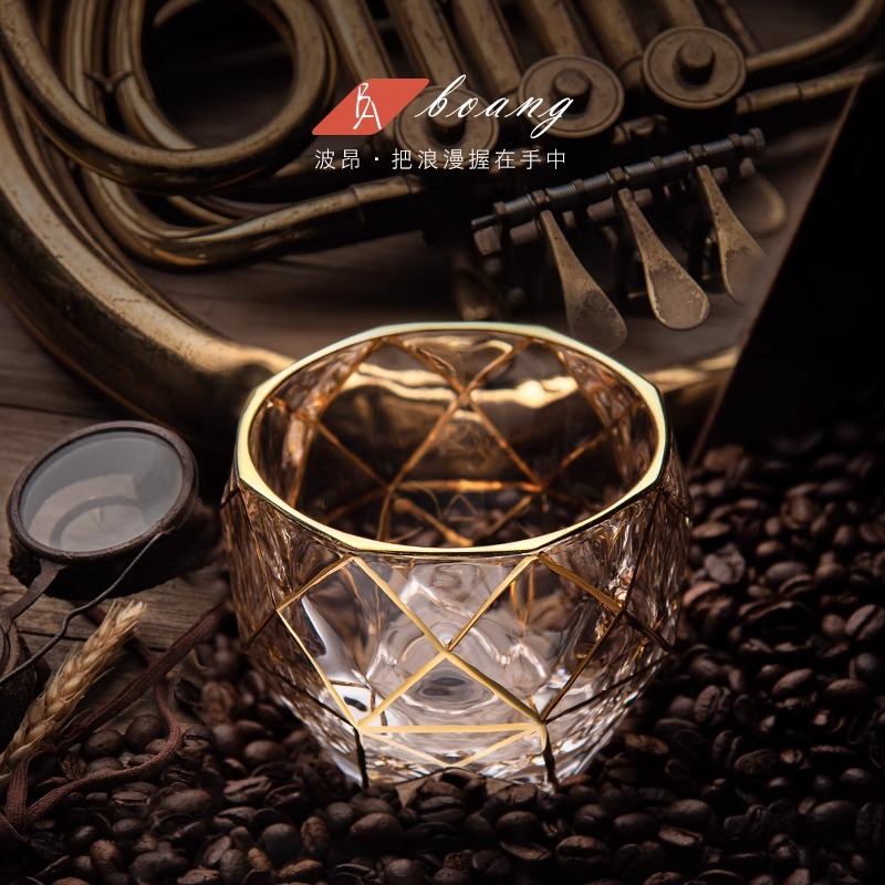 Bộ rượu whisky pha lê sáng tạo phong cách Châu Âu Bộ rượu vang pha lê cao cấp