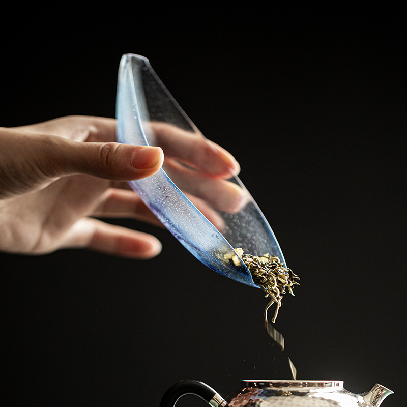 Trà thiền, trà tráng men màu Yushantang thủ công, trà hoa sen, muỗng cà phê, bộ trà Kung Fu, phụ kiện trà đạo