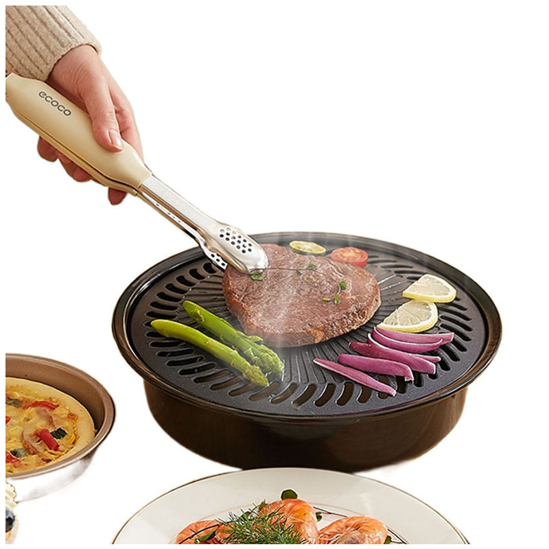 Kẹp thực phẩm Kẹp thực phẩm nhà bếp kẹp silicon inox đặc biệt cho bít tết chiên dụng cụ nướng Thịt Kẹp Nướng chống bỏng