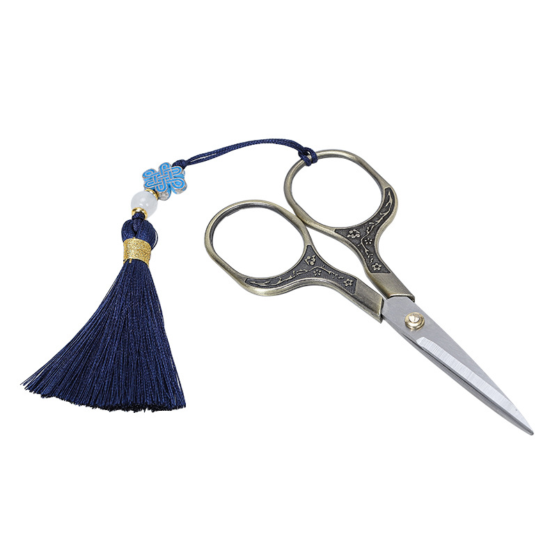 Kéo trà hoa mận kéo nghệ thuật trà cổ điển kéo trà thép không gỉ túi trà kéo nhỏ phụ kiện trà đạo Kung Fu