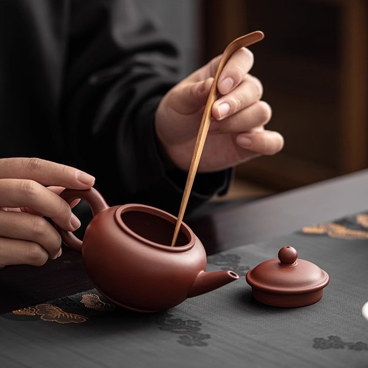 Bộ trà ba mảnh bằng tre, bộ trà hoa sen làm bằng tay, bộ trà hoa sen, phụ kiện trà đạo trà hoa sen thưởng trà