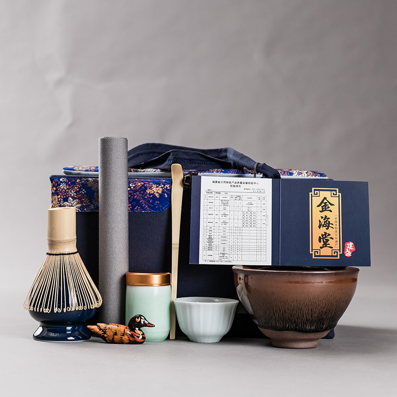 Bộ dụng cụ đặt trà Thời Nhà Tống, bình trà, bột trà, Tuhao Jianzhan, trà phong cách nhà Tống, bộ trà, Bộ đầy đủ, dụng cụ Matcha