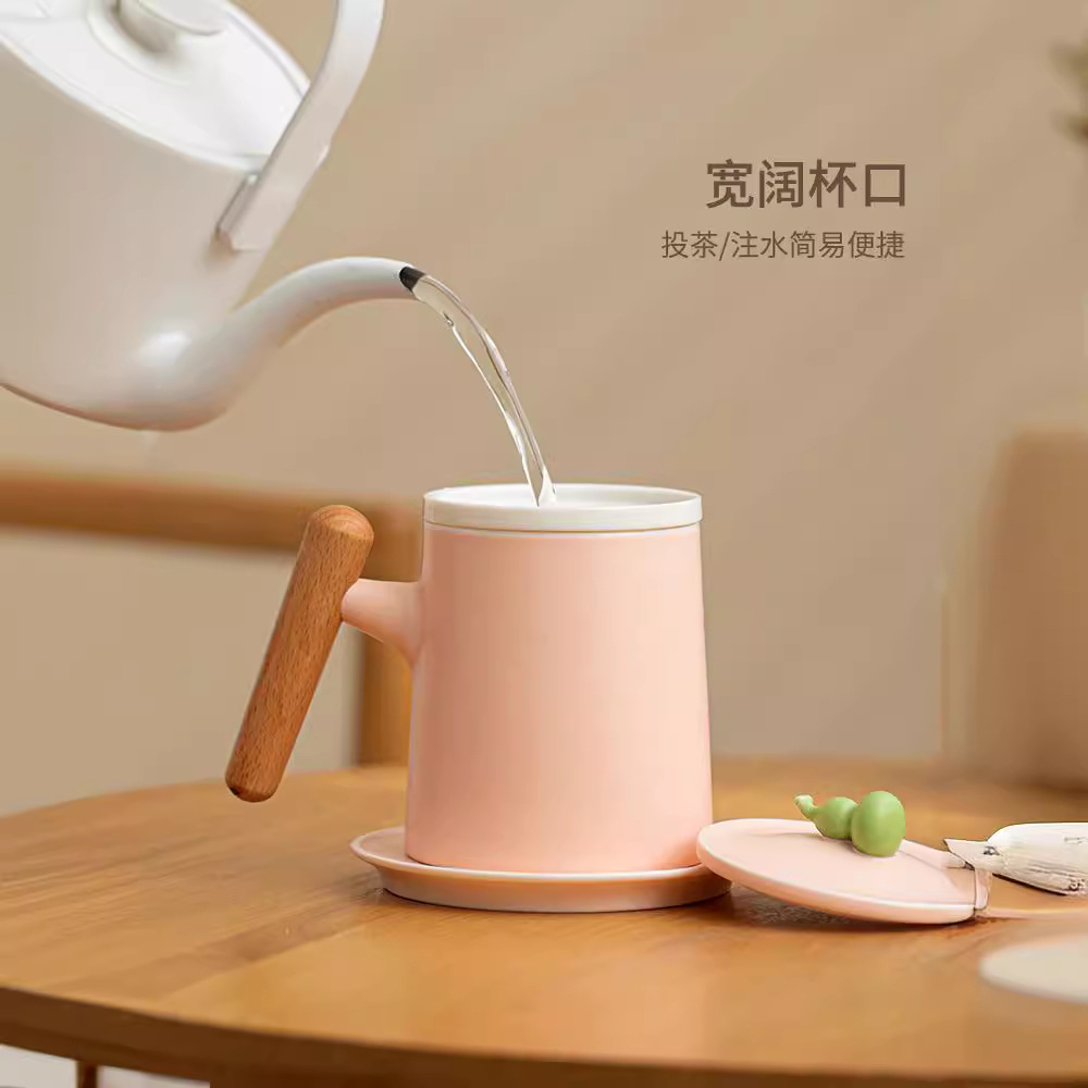 Cốc pha trà, cốc tách trà có giá trị cao bằng gốm, cốc uống trà cá nhân dành cho nữ, Cốc Sáng Tạo