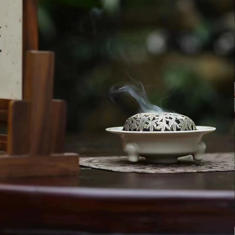 Song Yun Celadon Fragrance Road Set Hộp quà Hộp quà cao cấp ánh sáng sang trọng Lư xông hương Dụng cụ ấn hương bột