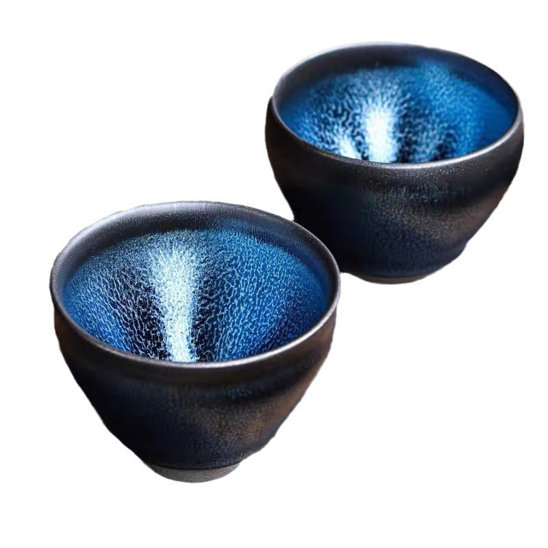 Tách cầm tay Jianyang Jian Kiln Blue Kirin, tách Jian Zhan miệng nhỏ, tách đơn, tách thợ, bán buôn, gốm sứ, màu men dưới lớp, thủ công