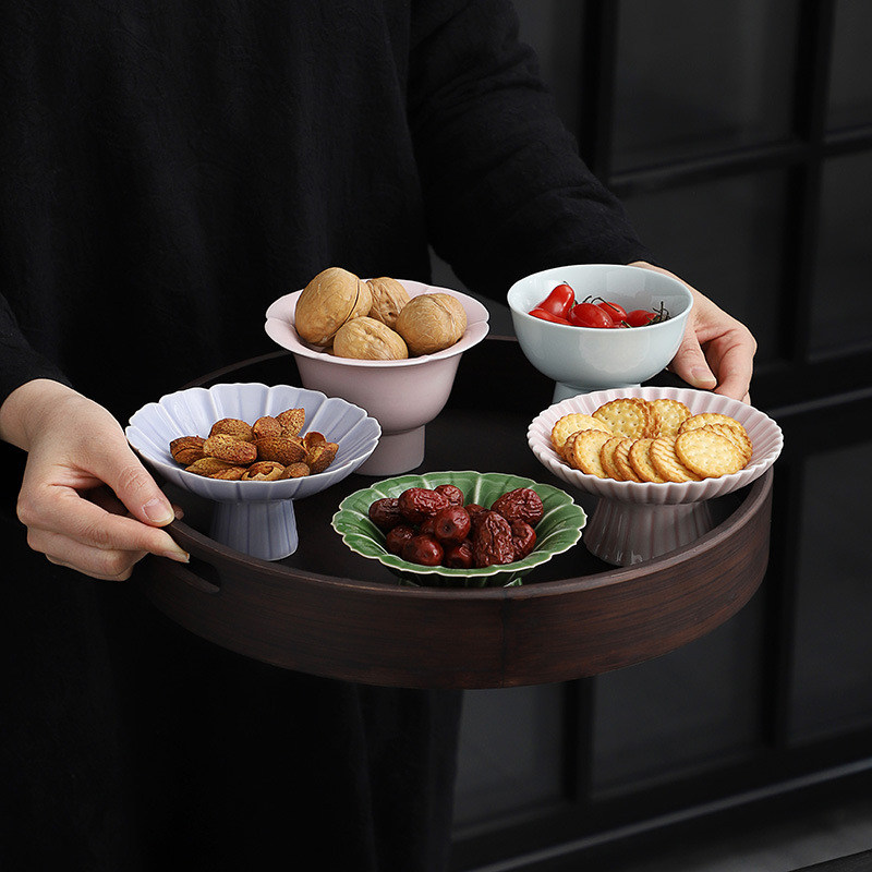 Món ăn nhẹ Nhật Bản, món ăn nhẹ trà chiều, món ăn nhẹ, đĩa giải khát, khay tre, đĩa trái cây nhỏ tinh tế, đồ ăn nhẹ, đĩa gốm