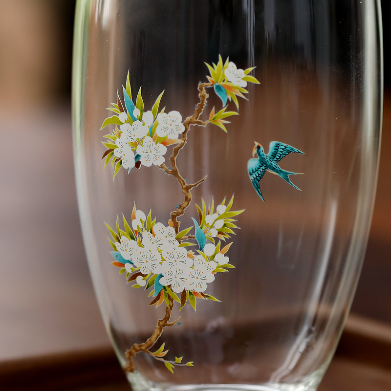 Thủy tinh chịu nhiệt borosilicate cao trà xanh pha trà thơm trà lạnh chai pha lạnh chai rượu kín đa chức năng bàn rượu bình hoa