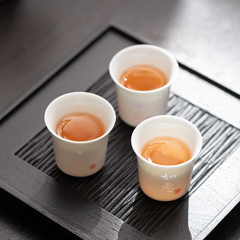 Cốc chuông tinh xảo cốc trà gốm sứ cốc chủ nhân cốc trà cốc đơn bộ trà Kung Fu tặng quà gia dụng kiểu Trung Quốc cốc cá nhân