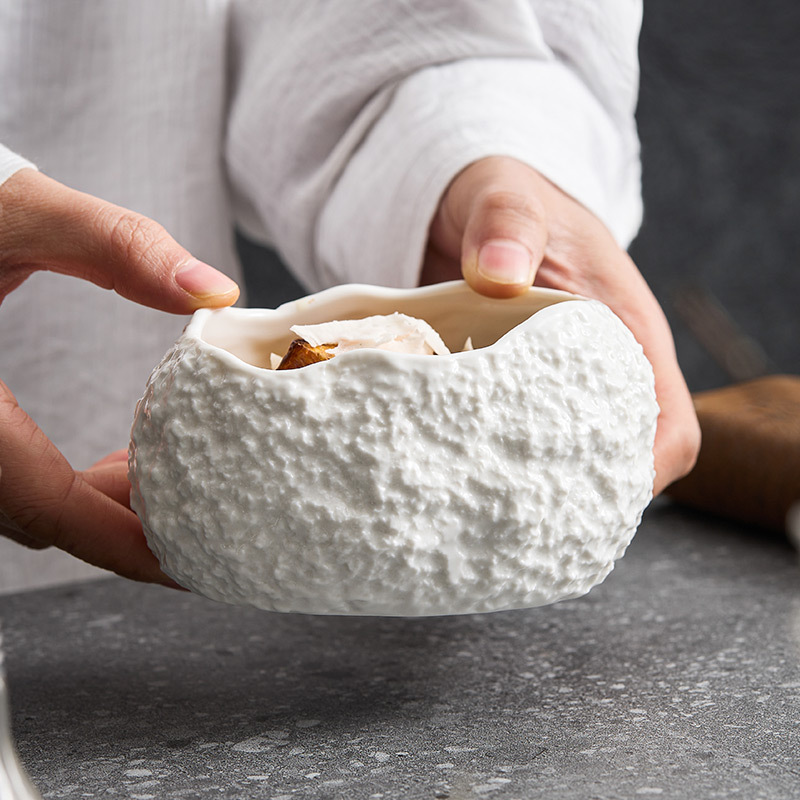 Đá hoa văn, bát hình Dan, nhà hàng khách sạn, bát tráng miệng cao cấp, món ăn phân tử đặc biệt sáng tạo, bát nhỏ