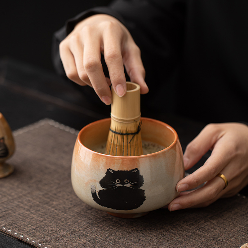 Bát matcha gốm sứ, bình trà, bình trà đứng, dụng cụ đặt trà thời Tống, phụ kiện trà đạo, bình trà, bình trà