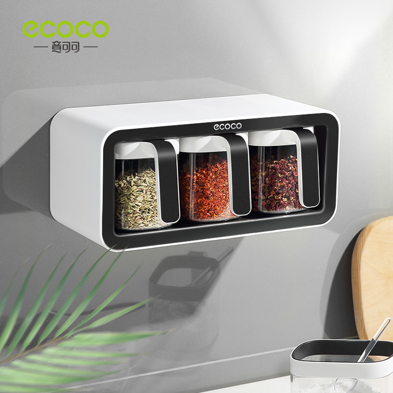 Hộp gia vị, đồ dùng nhà bếp, một hộp đựng nhiều ngăn đựng muối, Lọ Muối, lọ đựng gia vị, bộ kết hợp