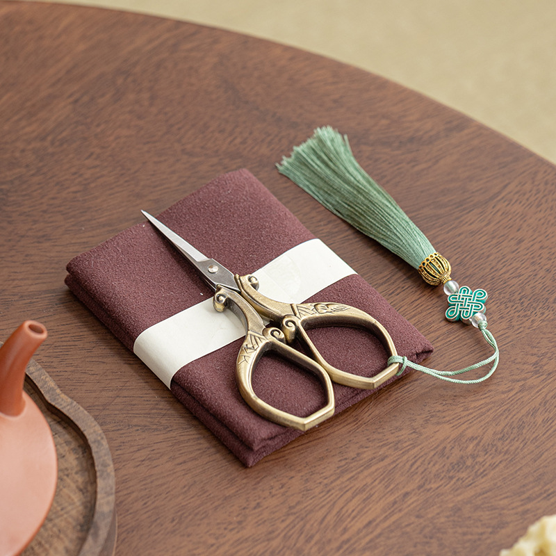 Phụ kiện trà đạo bằng thép không gỉ sáng tạo kéo mini nghệ thuật cắt trà túi trà túi trà cắt chỉ đầu trà phòng trà cổ điển