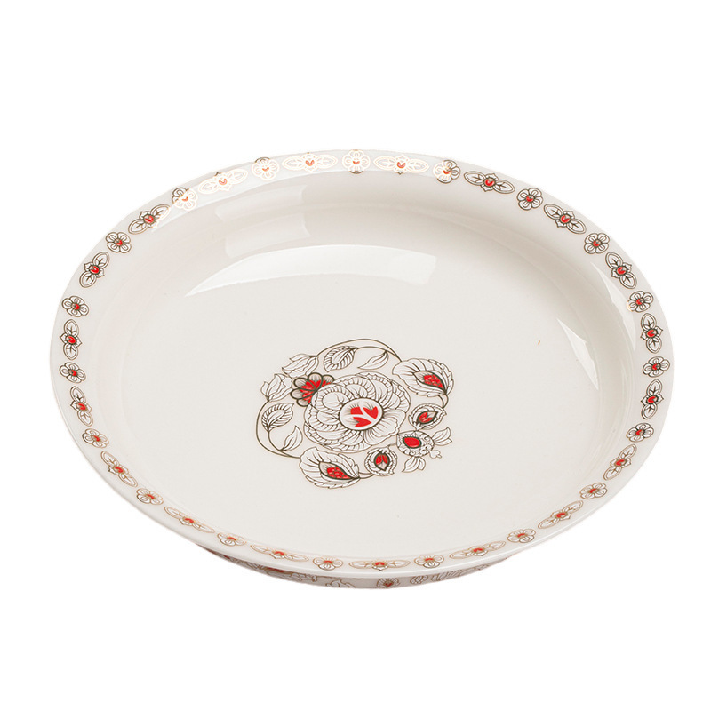 Shengtang Yeyan Bát sứ trắng Đĩa gốm Phụ kiện trà đạo Chậu sai vàng bạc Khay pha khô Chén dưa và đĩa giải khát trái cây