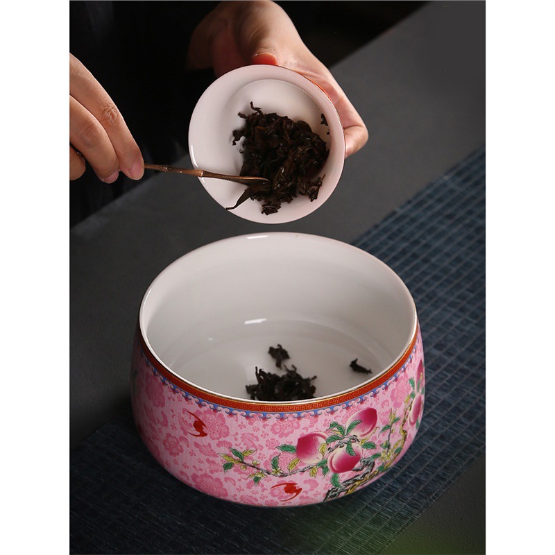 Bể rửa trà tráng men, bể đựng nước gia dụng, bể đựng bã trà sang trọng nhẹ cao cấp, phụ kiện bộ trà Kung Fu, bán buôn rửa chén sứ