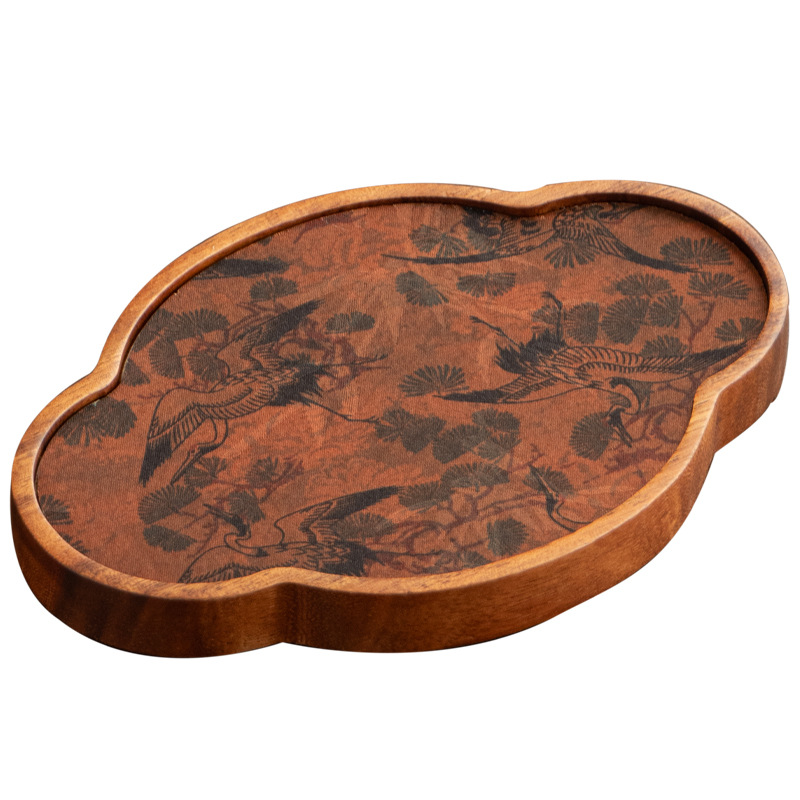 Khay pha trà khô bằng gỗ óc chó Nam Mỹ, khay trà gia đình kiểu Trung Quốc mới, thảm trà Zen, khăn trà, khay pha trà khô bằng gỗ nguyên khối, giá đỡ ấm trà.