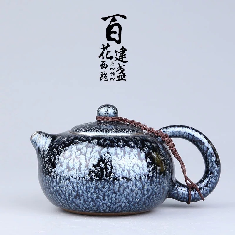 Ấm trà Jianzhan ấm trà Baihuazhan thủ công dụng cụ trà Kung Fu gốm sứ ấm trà lớn ấm trà dùng trong gia đình