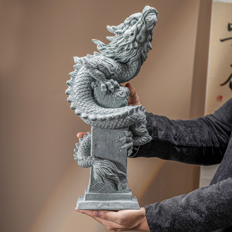 Rồng bay sa thạch xanh trên bầu trời đồ trang trí thú cưng trà sáng tạo cửa ra vào nhà phố đồ trang trí cảnh quan bể cá cảnh