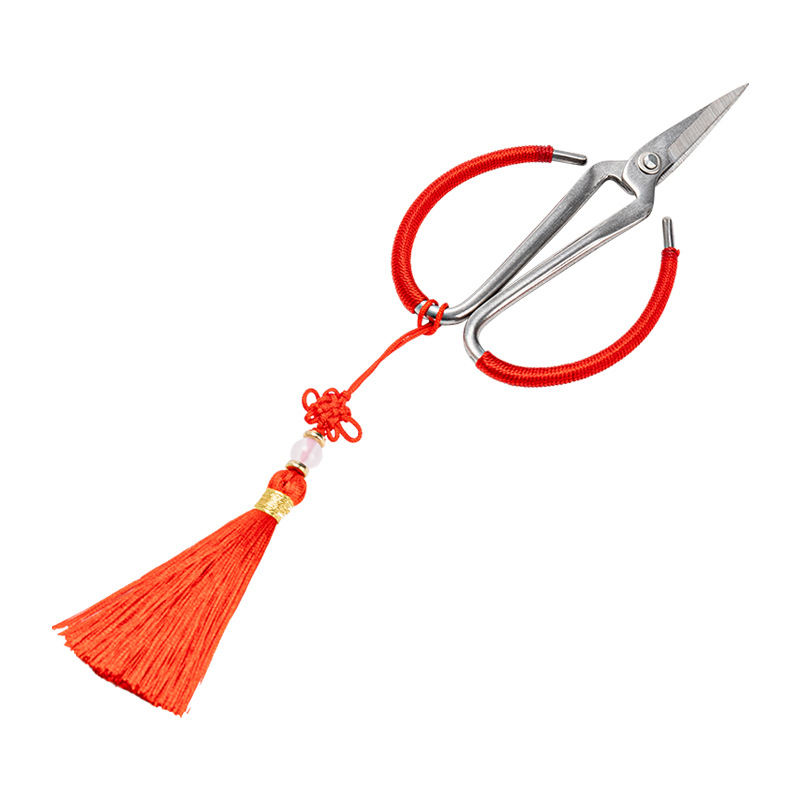 Kéo nhỏ bao bì trà tua rua kéo inox mini kéo nghệ thuật trà gia dụng cổ điển kiểu Trung Quốc