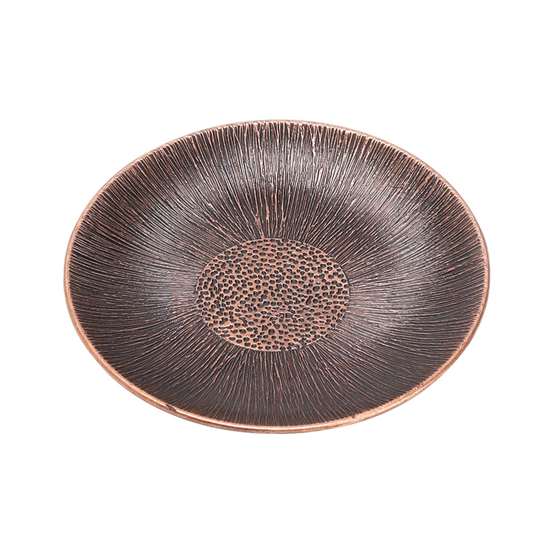 Đế cốc nhỏ bằng đồng cổ kiểu Trung Quốc đế cốc trà cách nhiệt hợp kim làm Đĩa trà cũ Phụ Kiện Bộ trà Kung Fu có kệ đựng đồ