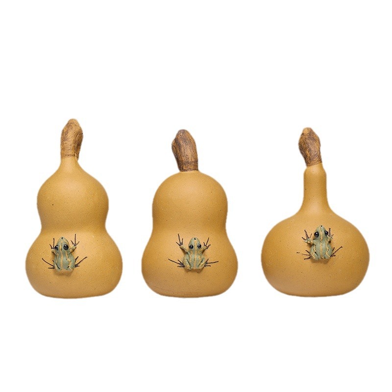 Vật nuôi trà phun nước cát tím Nghi Hưng đồ trang trí ếch bầu có thể nuôi Bộ trà chơi trà thủ công sáng tạo vật nuôi trà Fulu