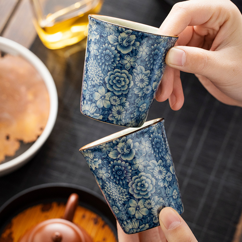 Cốc gốm xưa Wanhua Qi cốc gia dụng cao cấp tinh tế cốc chủ nhân dung tích lớn cốc trà cốc trà cốc trà