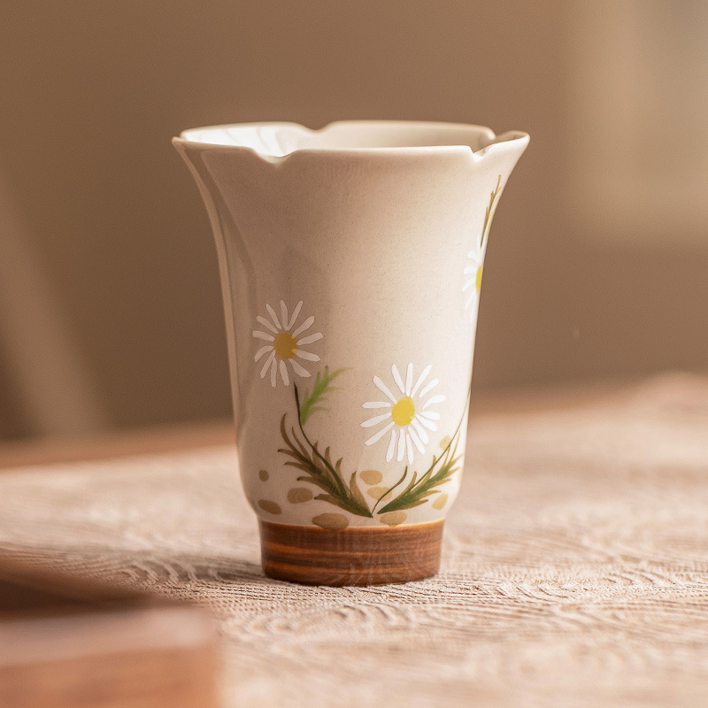 Vẽ tay Juyun Mùi thơm Cốc trà Kung Fu chuyên dụng cá nhân Cốc chủ nhân Cốc uống trà gia dụng Cốc trà gốm sứ Cốc trà