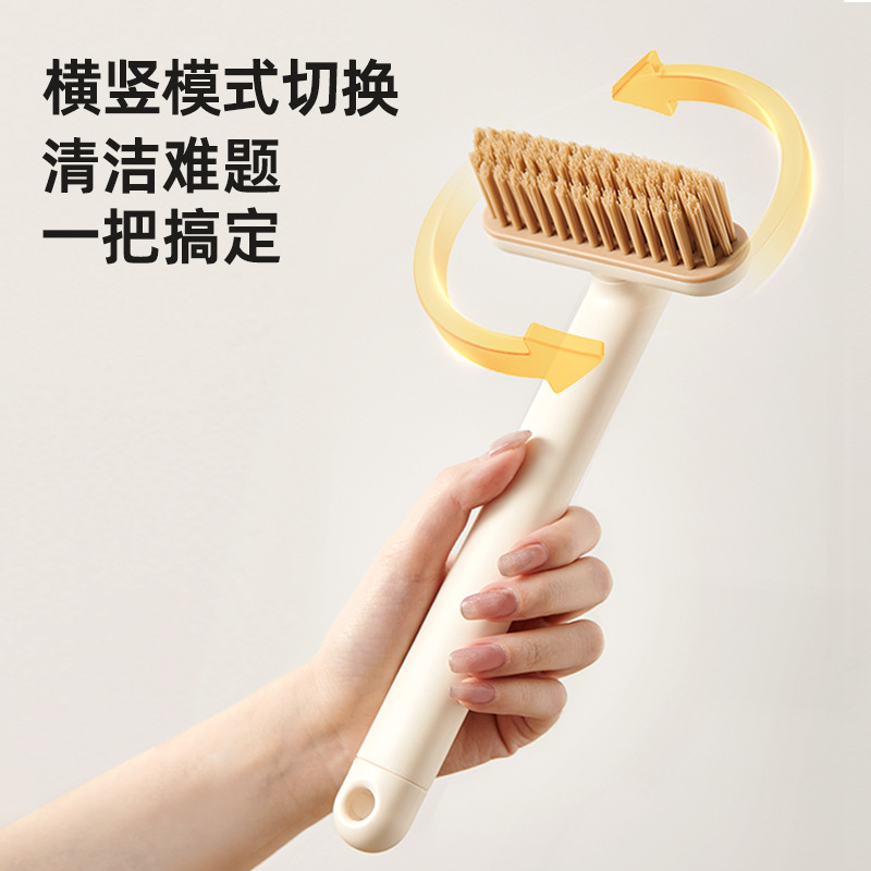 Bàn chải Yicoco không có góc chết, bàn chải nhà vệ sinh lông cứng, bàn chải xoay sàn, bàn chải làm sạch đường nối gạch