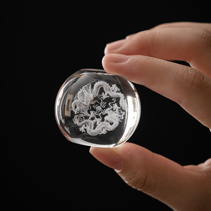 Kính pha lê sáng tạo, ấm trà gia dụng nắp rồng