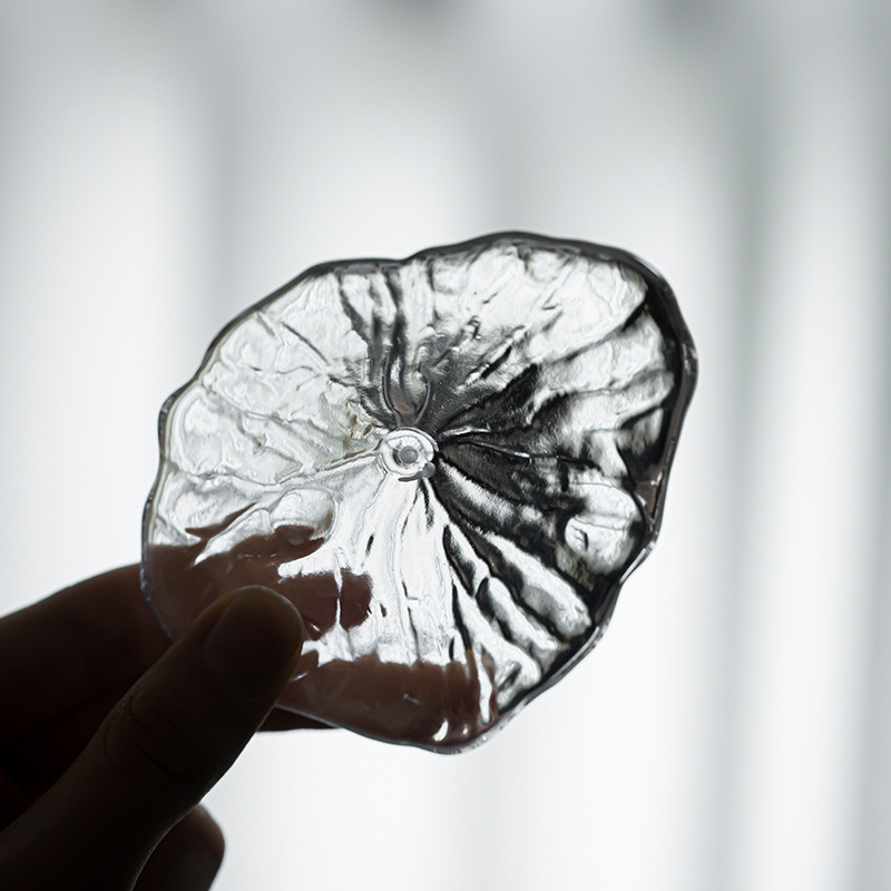 Đế cắm hương thủy tinh pha lê mới, cắm hương núi Phú Sĩ, lư hương trong suốt, trang trí thiền gia dụng, nắp