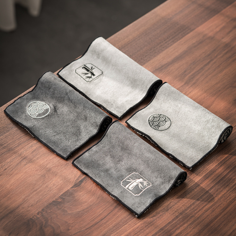 Khăn trải trà thấm nước Khăn trải bàn trà Xiangyun dày dặn Khăn trải bàn trà Bộ trà Thiền khăn bông lanh Khăn trải bàn trà phụ kiện bàn trà