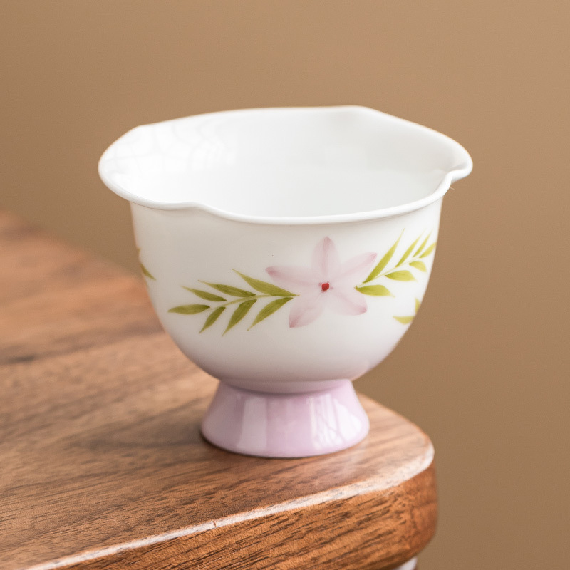 Gradient màu tím gốm sứ tách mơ mộng khóa Yan Hua Lei cốc chủ nhân cốc sản phẩm đặc biệt cá nhân cốc trà nhỏ tươi đơn