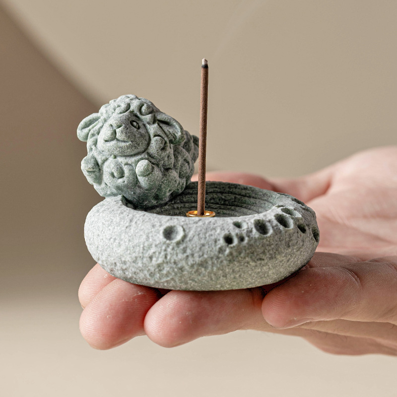 Đồ trang trí trà đạo 12 con giáp, bàn trà phòng khách, cắm hương, đặt hương, trang trí mặt bàn bếp hương liệu kiểu Trung Quốc