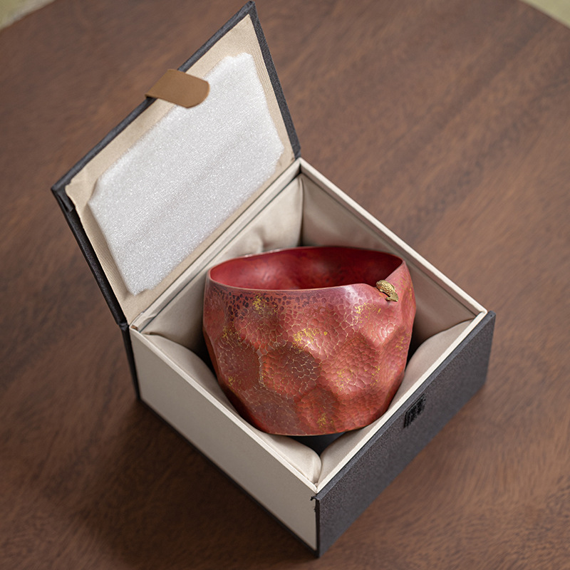 Chậu rửa trà bằng đồng lớn dùng trong gia đình, xô đựng cặn trà cao cấp, dụng cụ rửa chén và chứa nước, bình đựng nước trà phong cách cổ điển Trung Quốc.